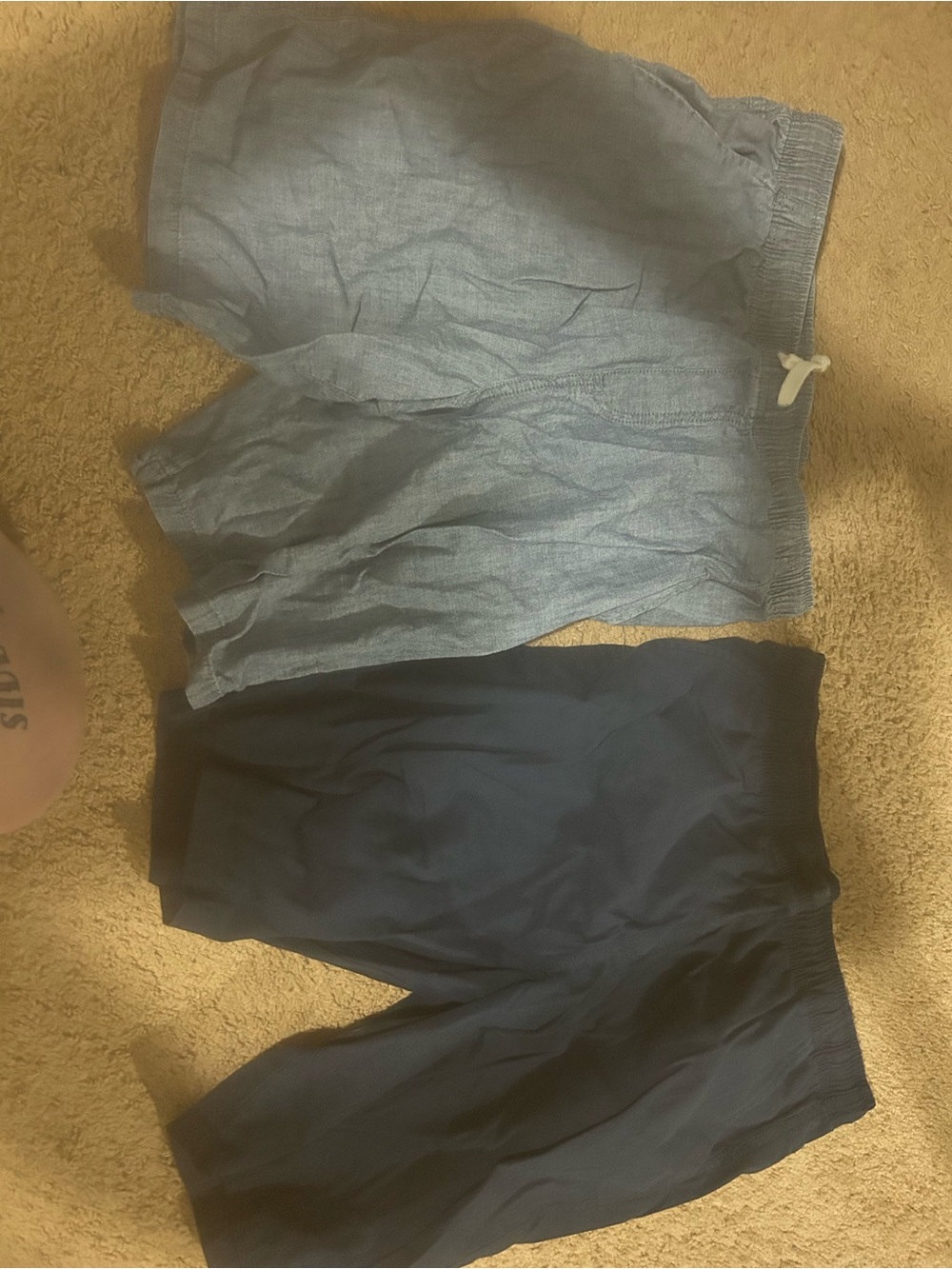 Casual Cotton Shorts Duo in Light Blue and Navy